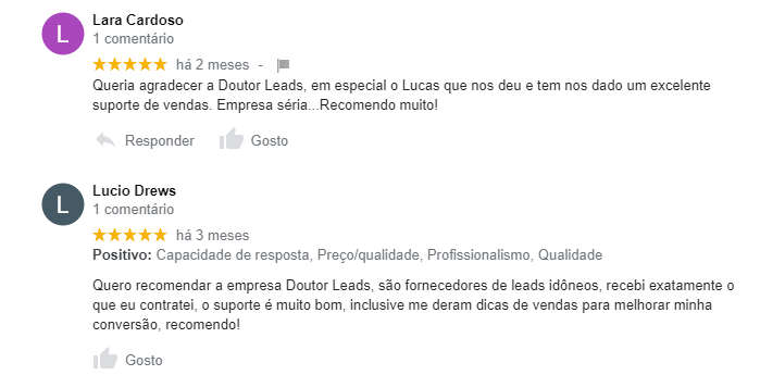 mais uma imagem de avaliações positivas 5 estrelas