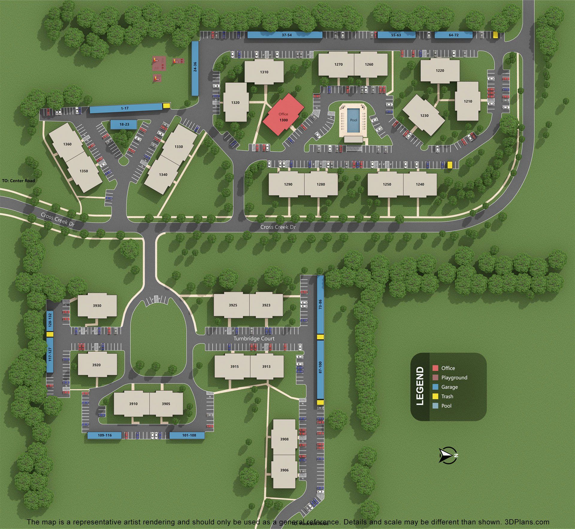 Cross Creek Apartments site map