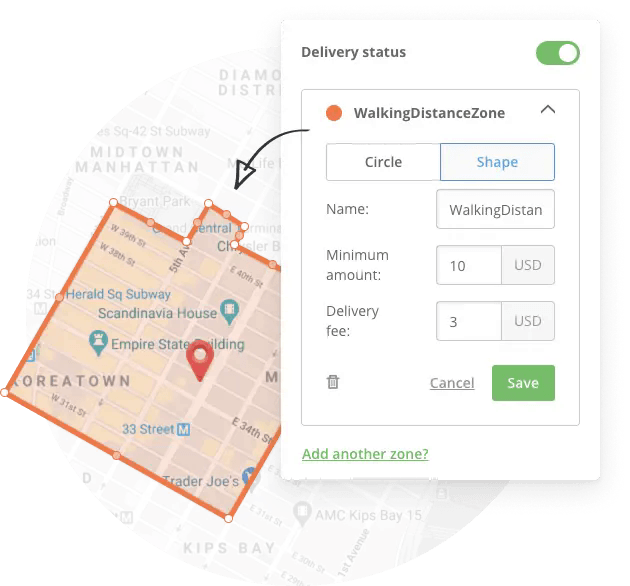 Delivery Zones