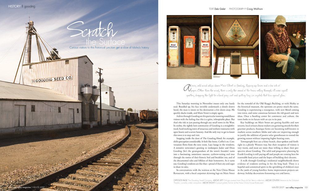 Gooding, Idaho, small town, editorial, sun valley magazine, photo essay