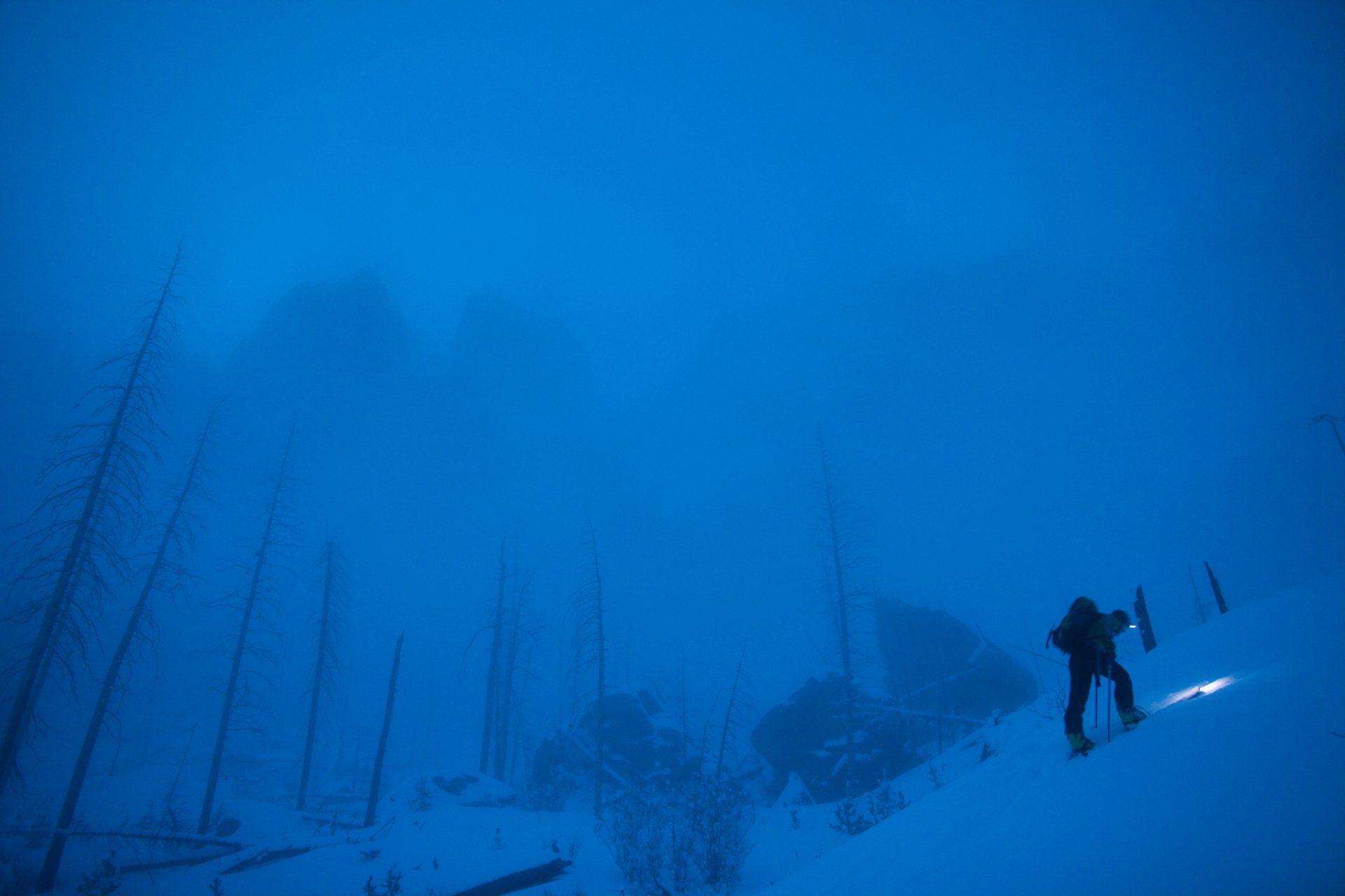 Backcountry skiing wilderness