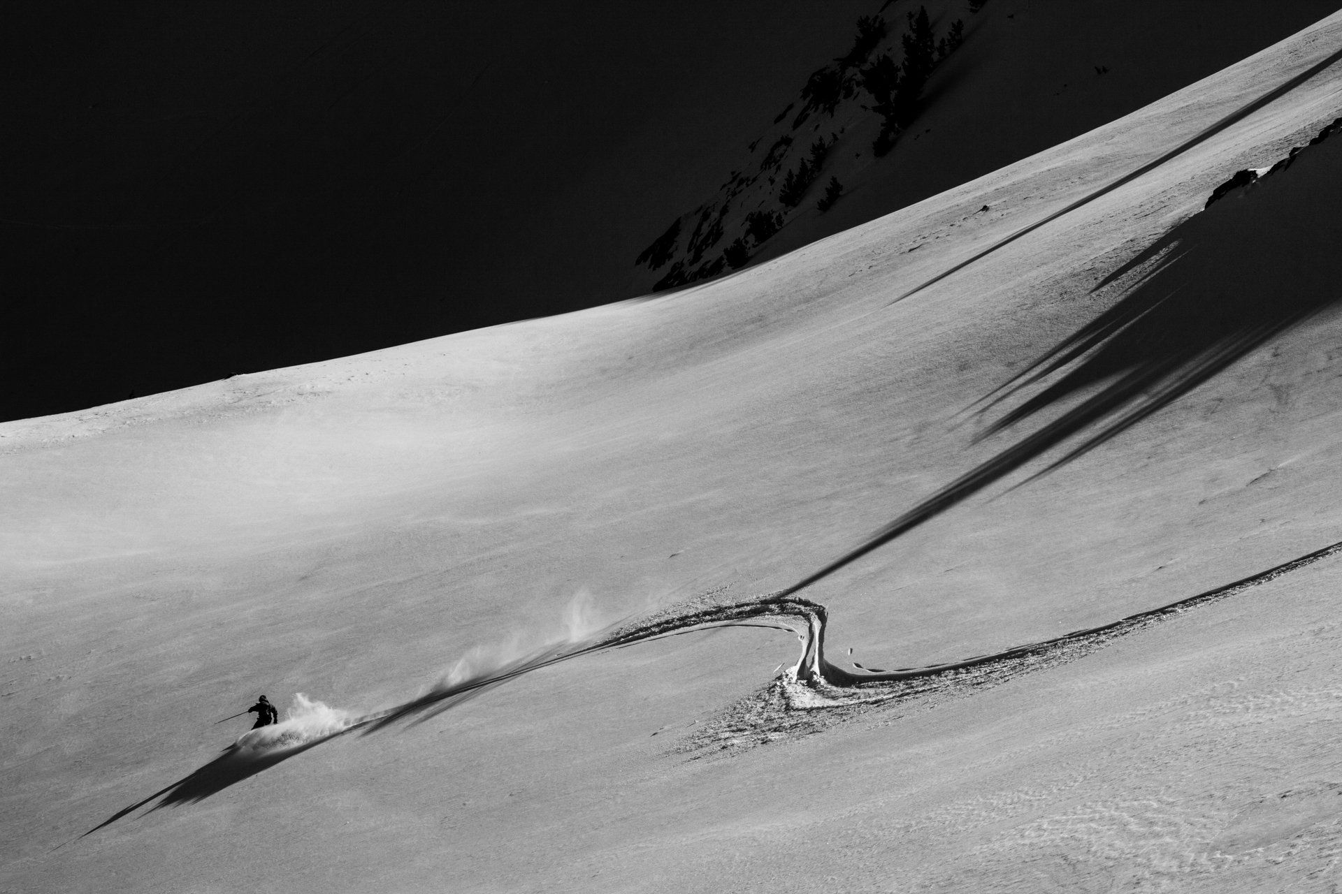 Backcountry skiing powder continental divide