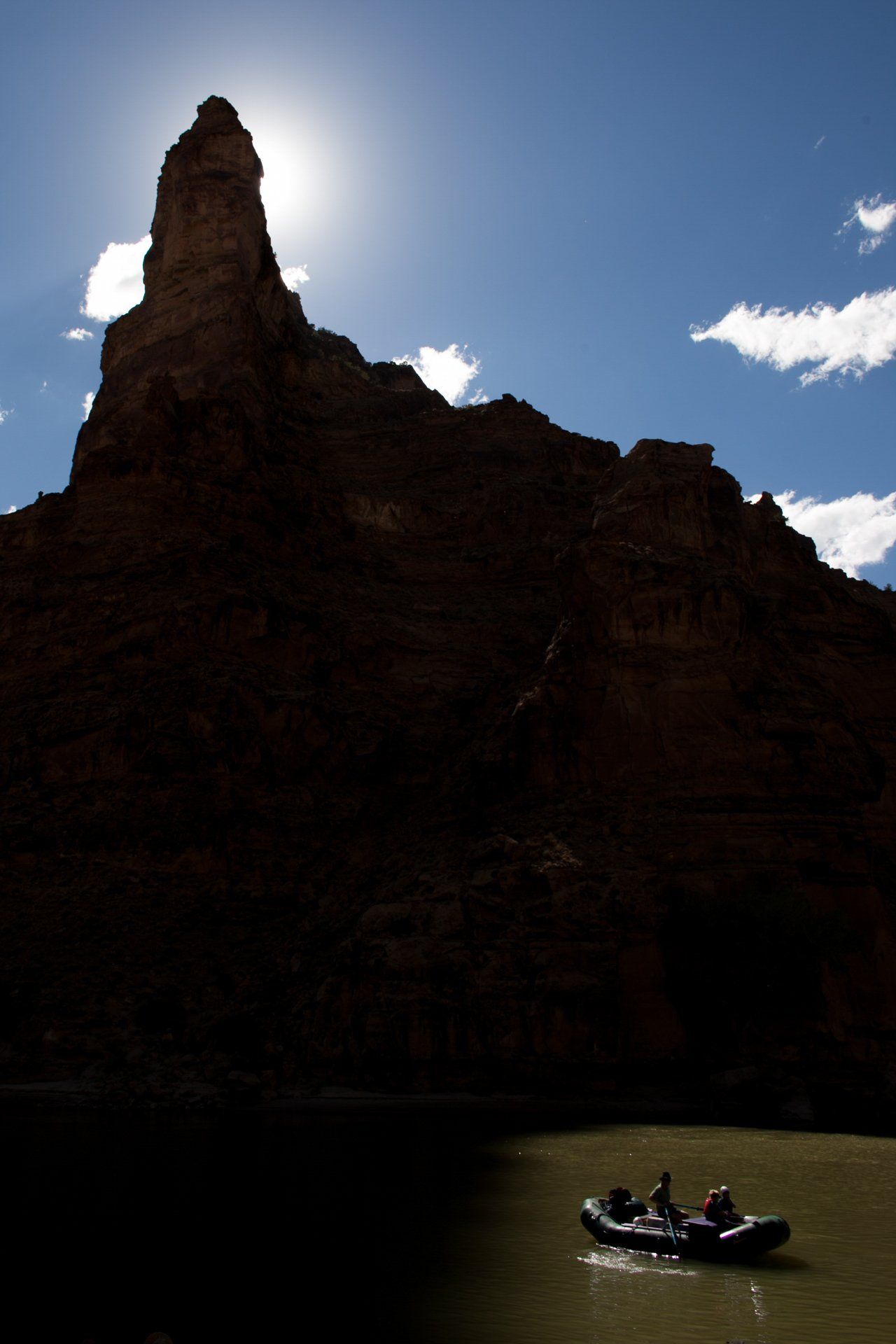 Whitewater rafting the Green River in Utah.