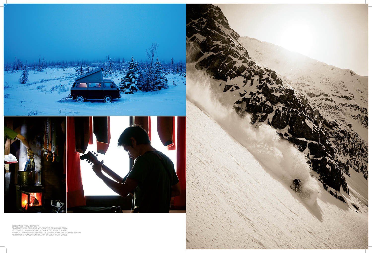 Backcountry Skiing Magazine, Photo Edition, VW Bus, camping, backcountry