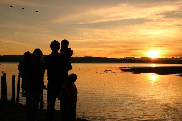 Silhouette Family and Sunset — Redlands, CA — Beloved Foundation
