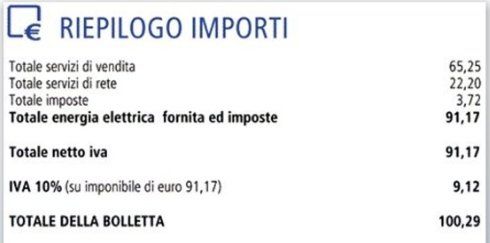 calcolo consumi energia