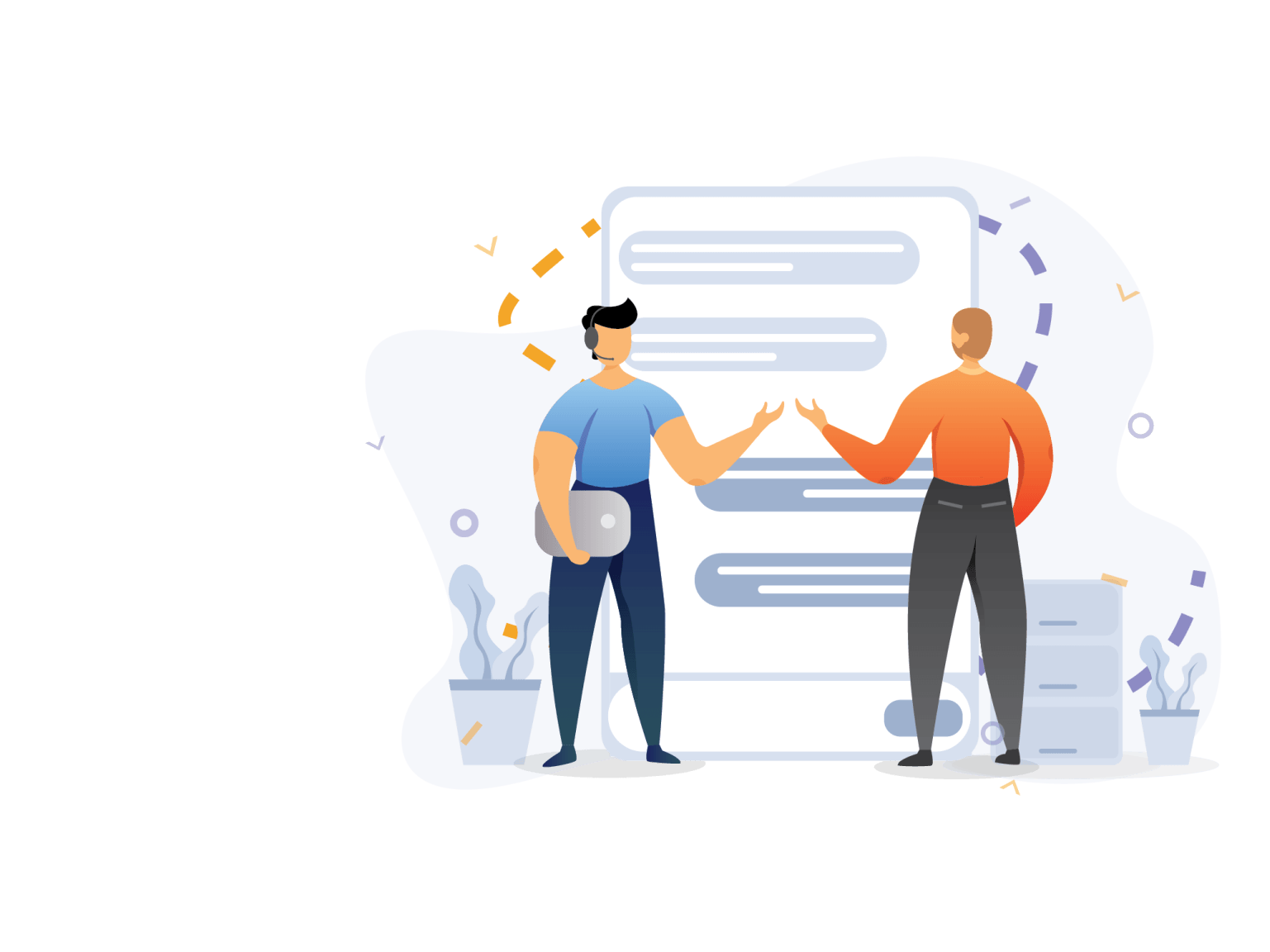 Two People talking Business Partnership