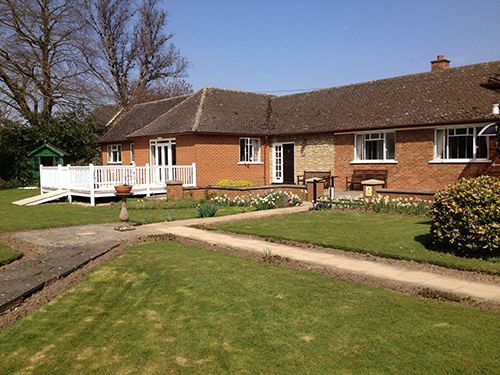 Big lawn at the care home in Long Sutton