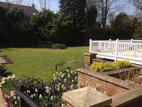 Beautiful maintained garden in care home