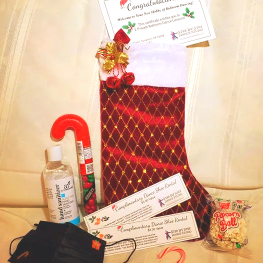 Stuff the Stocking with Dance Lessons! Call 570-343-9050! Ballroom Dance lessons in Scranton, PA