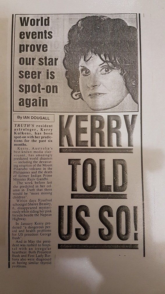 A newspaper article about kerry told us so