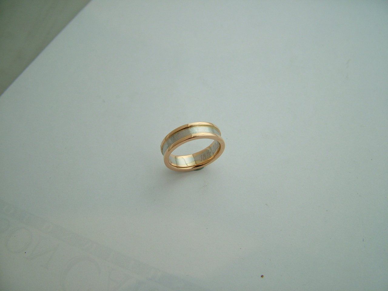 18ct Gold Two Tone Wedding Ring