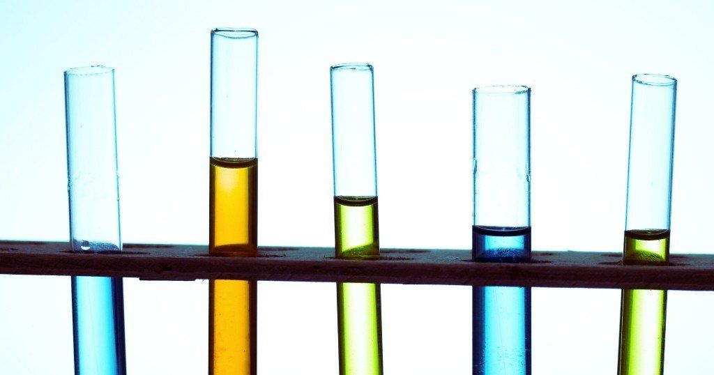 Chemical test tubes.