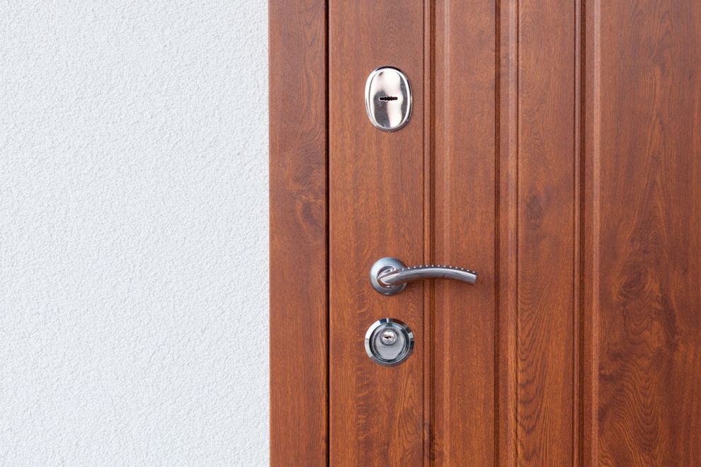 Porta blindata per esterno in legno