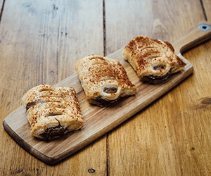 Chunky maple and bacon sausage roll