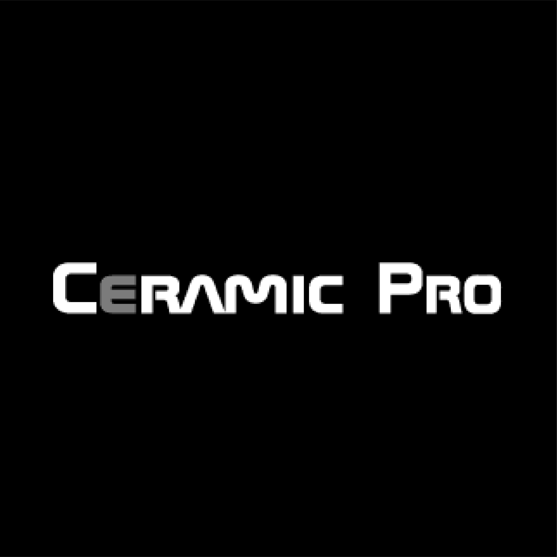 The logo for ceramic pro is on a black background.