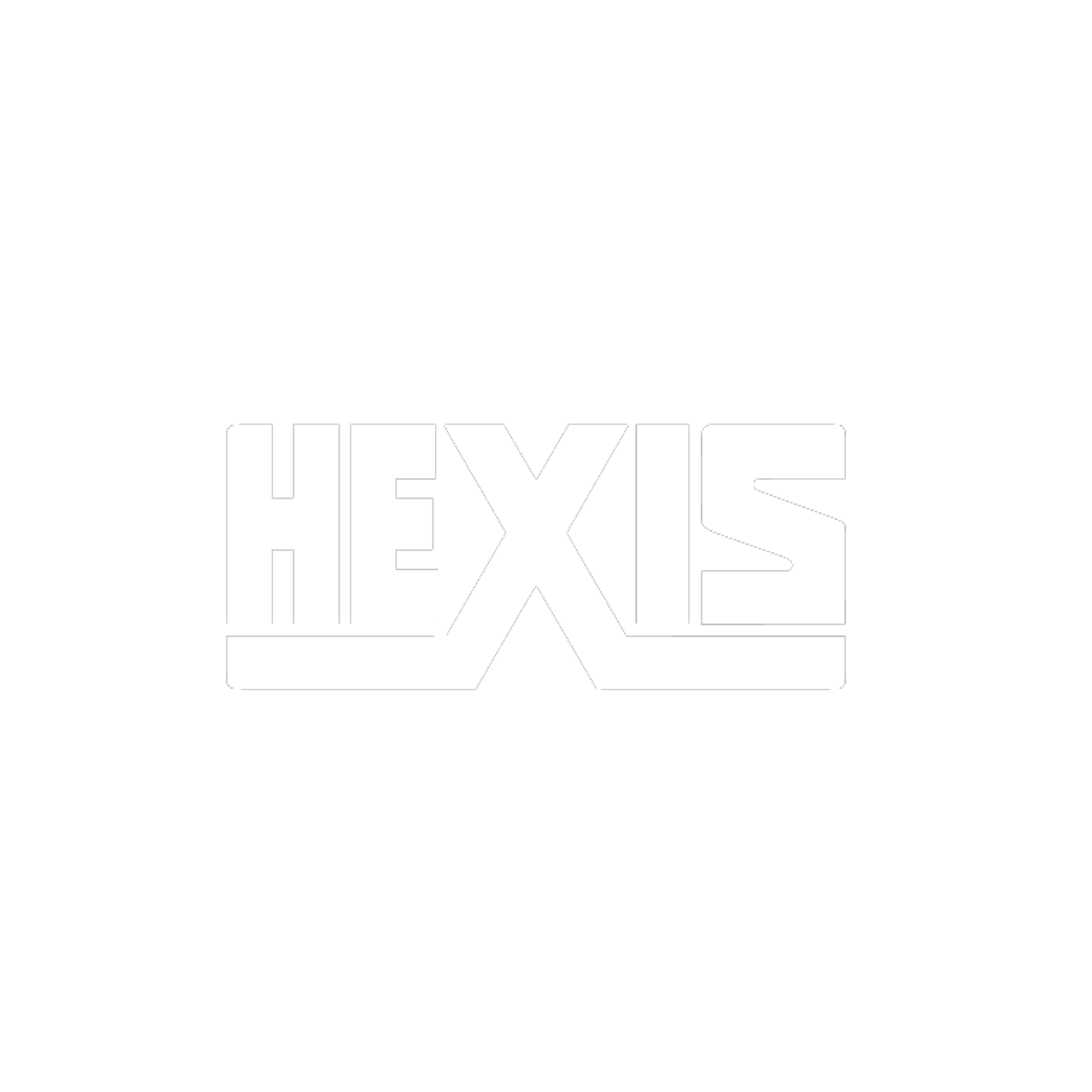 A white logo with the word sixis on a white background.