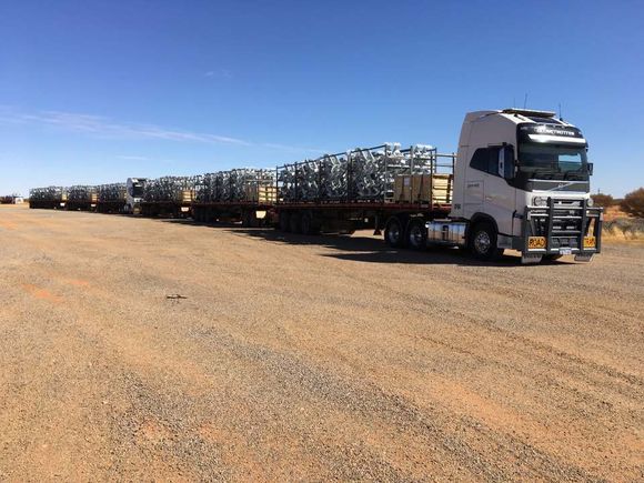 goods being transported using a truck