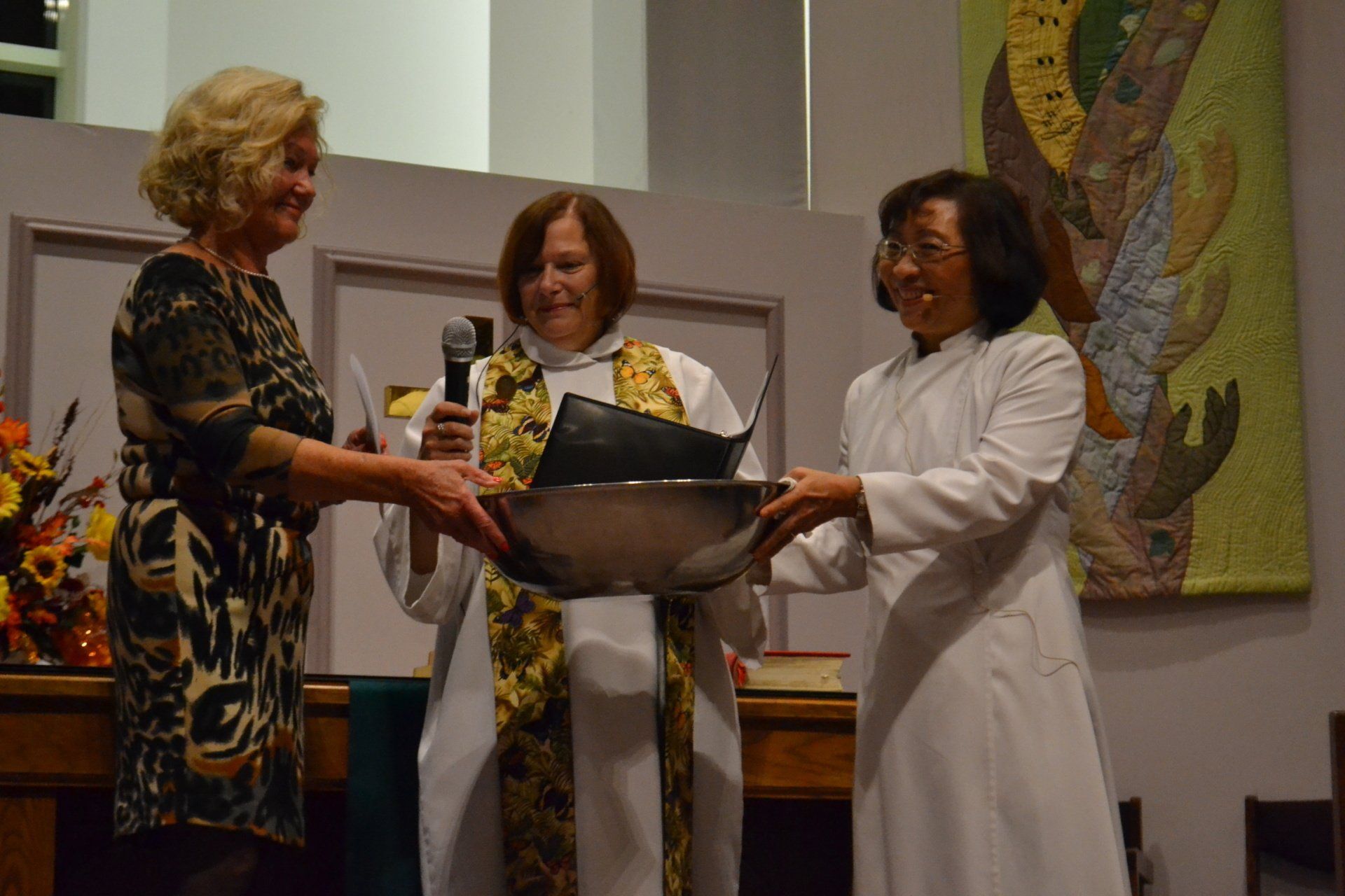 Ritual of receiving the font  -Photo Credit: Evelyn Butler