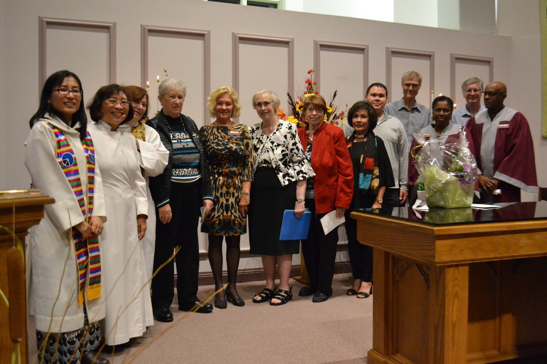 Rev. Dr. HyeRan Kim-Cragg, Rev. Irene Ty, Rev. Joanne Hedge, and the Joint Search Committee  -Photo Credit: Evelyn Butler