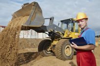 Man on an excavation site