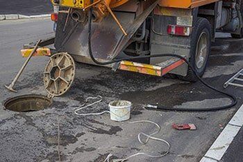 Sewer tanker and equipment — Commercial Sewer Cleaning in Michigan Sewer tanker and equipment — Commercial Sewer Cleaning in Michigan