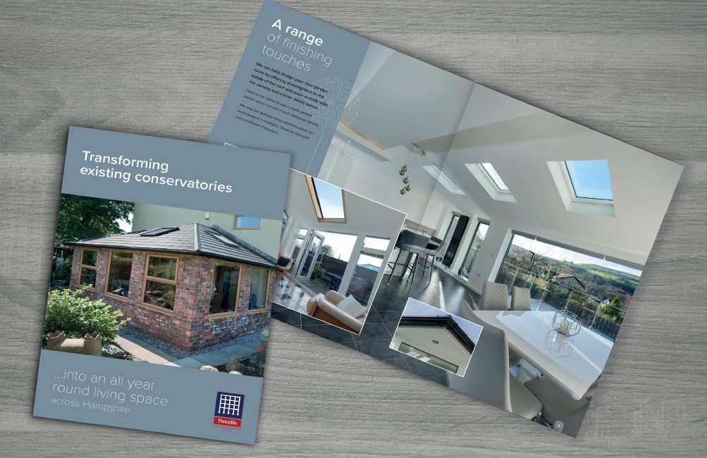 Brochure design for conservatories, Romsey