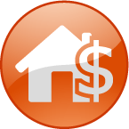 house with money sign