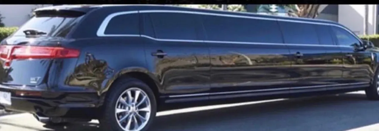 Limousine with Blue and Pink Lighting — Ceres, CA — Luxury Limousine