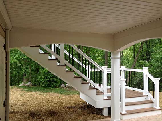 Basements Space — View of stairs under the deck in Woodbridge, VA