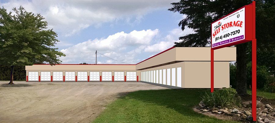 An artist 's impression of a self storage facility