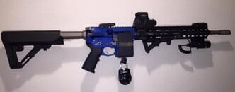 Blue Firearm with Lock — Car Keys Replacement in Des Moines, IA