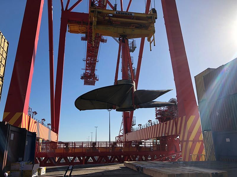 large machinery on ship