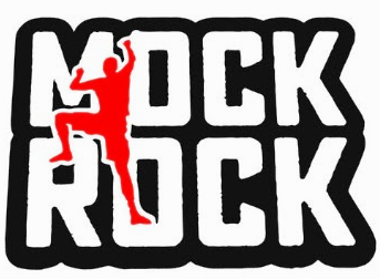 Red climber silhouette on rock wall, 