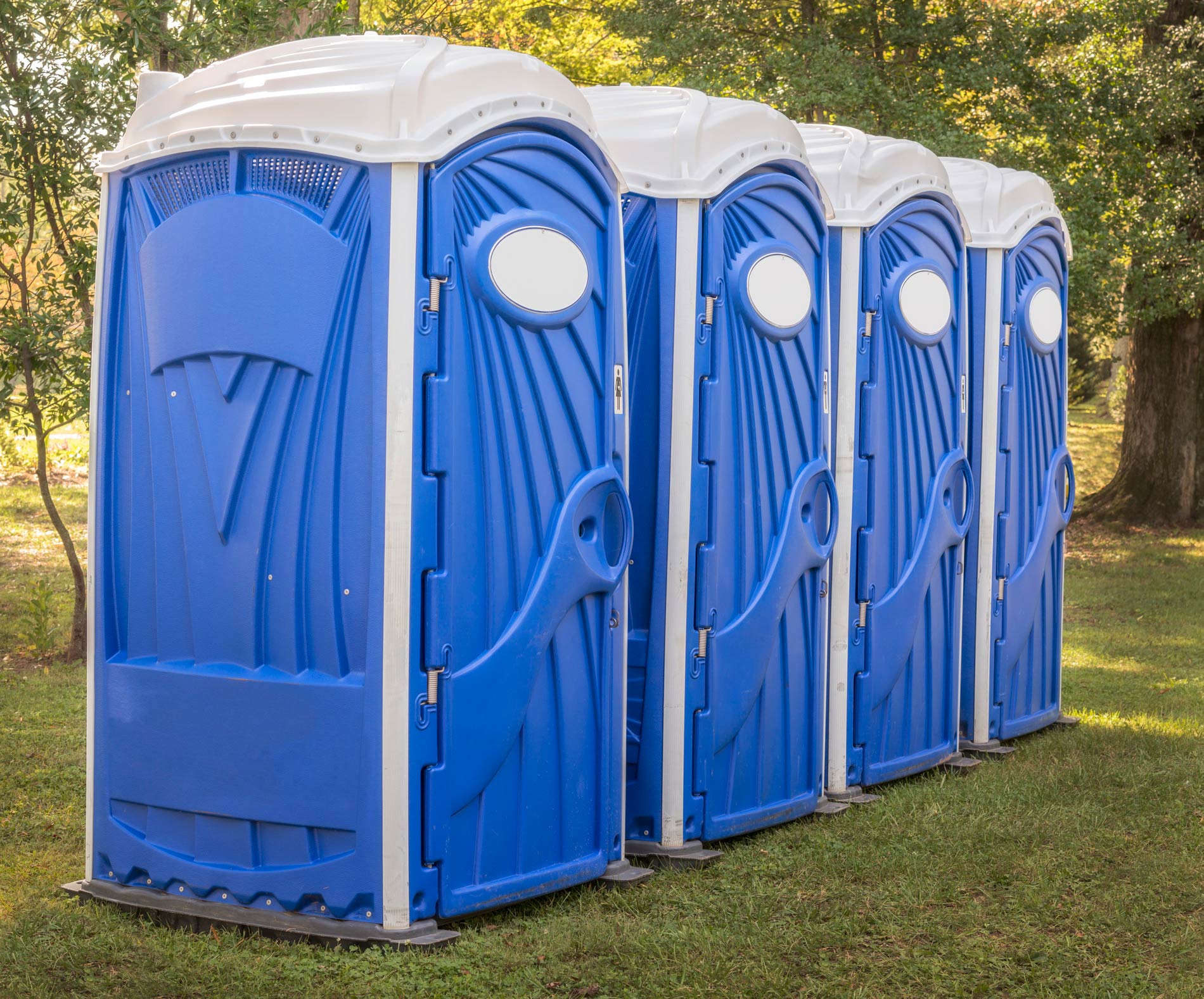 Row of Portable Toilets — Prospect, PA — Cousins A-1 Sanitary Service Row of Portable Toilets — Prospect, PA — Cousins A-1 Sanitary Service
