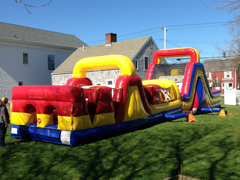 62' Obstacle Course - 31' Inflatable Obstacle Course+  31' Rock Wall / Slide