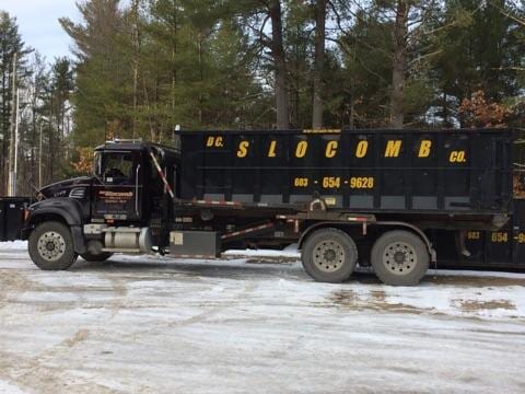 Dumpster — Side View of Dumpster Truck in Wilton, NH