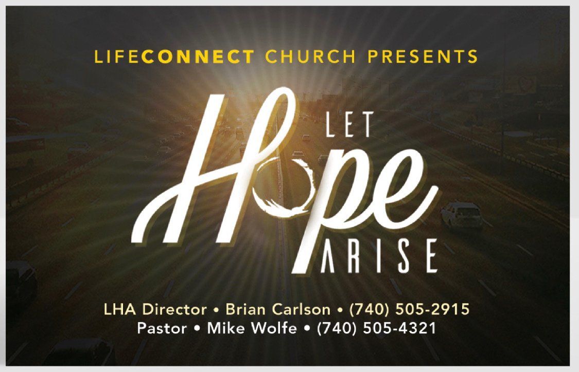 A poster for a church that says let hope arise