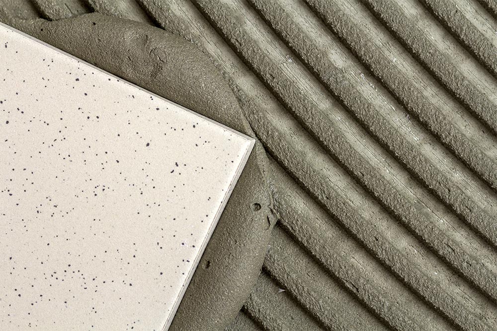Tile On Adhesive Bed