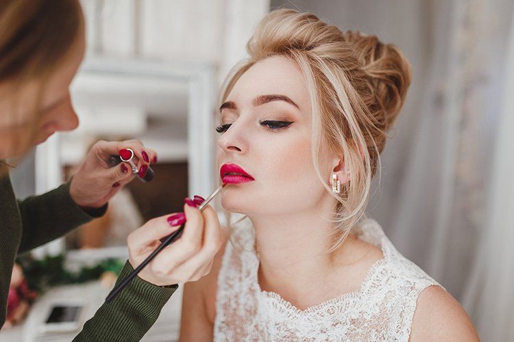 Stylist Doing Makeup for Woman — Greenwood Village, CO — Beau Visage Skin Care & Spa Stylist Doing Makeup for Woman — Greenwood Village, CO — Beau Visage Skin Care & Spa