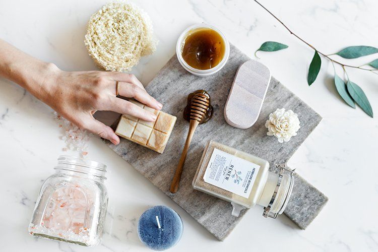 Flat Lay of Spa Treatment Set — Greenwood Village, CO — Beau Visage Skin Care & Spa Flat Lay of Spa Treatment Set — Greenwood Village, CO — Beau Visage Skin Care & Spa