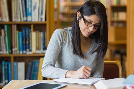 woman writing notes