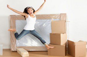 college student excited to move in