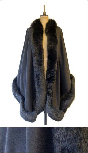 black cape with fur trim