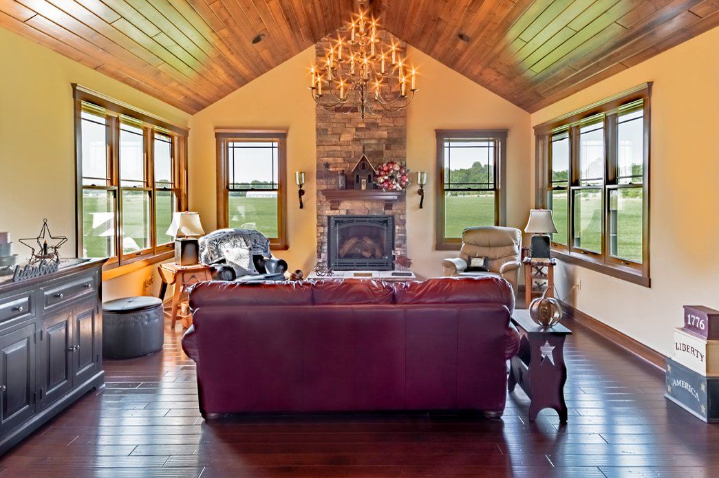 Spacious living room with vaulted ceiling | Bay to Beach Builders | Greenwood, DE 19950