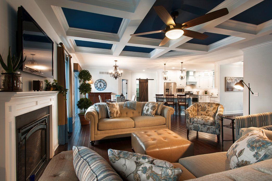 Large great room with fireplace | Bay to Beach Builders | Greenwood, DE 19950