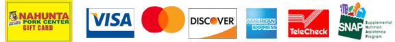 Accepted forms of payment