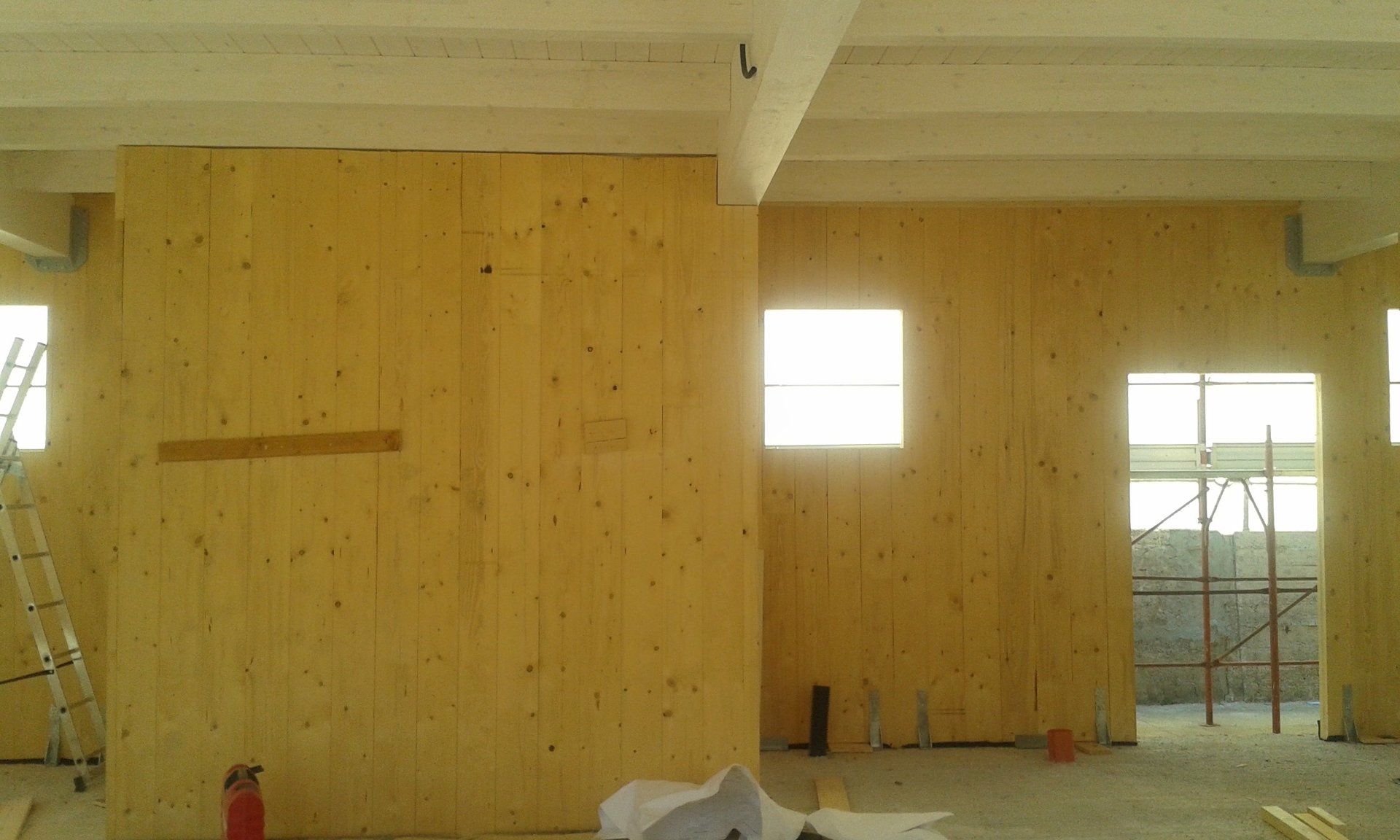 interno casa in legno