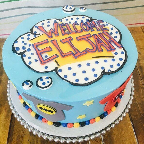 Superhero Birthday Cake — Beverly, MA — Flour(ish) Bake Shoppe