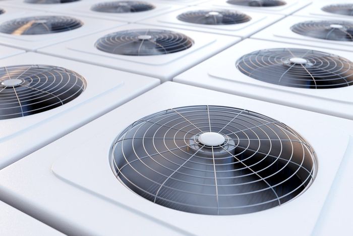 Group of HVAC Units with Fans — McMinnville, OR — Dr. HVAC AC repair services completed in Newberg, OR